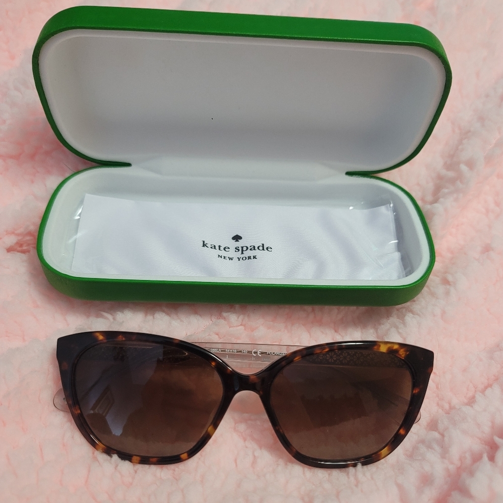 kate spade Tortoiseshell Brown Gradient Lens Cat Eye Sunglasses